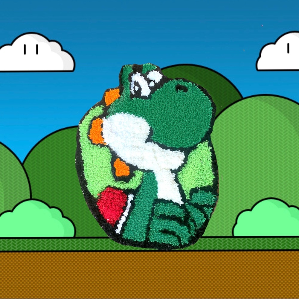 Yoshi Mario Bros rug